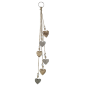 Parlane Hanging Heart Decoration  - Wood & Aluminium