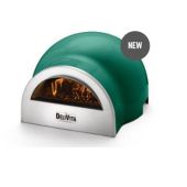 Delivita wood fired pizza oven in Emerald green