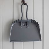 Small Charcoal Powder Coated Steel Dustpan