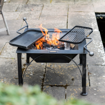 Firepit Box D with swing arms