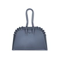 Small Charcoal Powder Coated Steel Dustpan