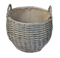 Large Antique Wash Stumpy Basket with Lining