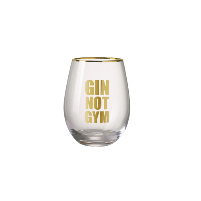Parlane Gin not gym drinking glass