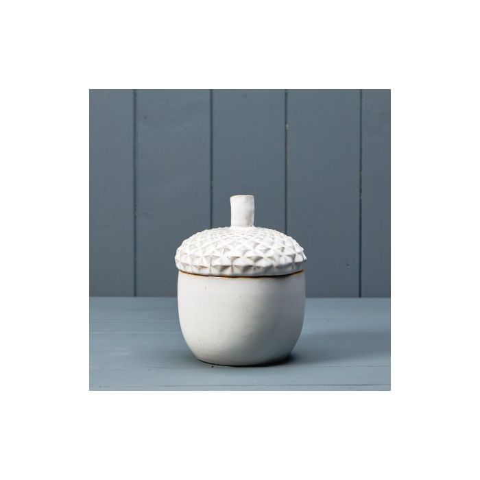 Reactive Glazed Ceramic Acorn Pot 15cm