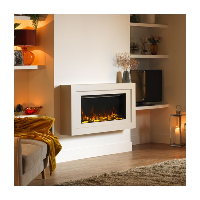 ACR Edgbaston Wall Hanging Electric Fireplace Suite