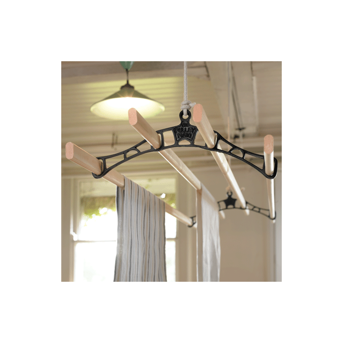 Pulley Maid ceiling Classsic Clothes Airer in Black
