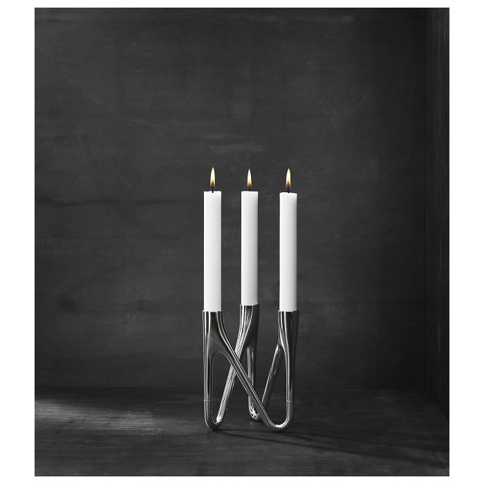 ROOTS Candlestick Holder - Chrome