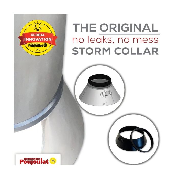 Storm collar with rubber joint seal 