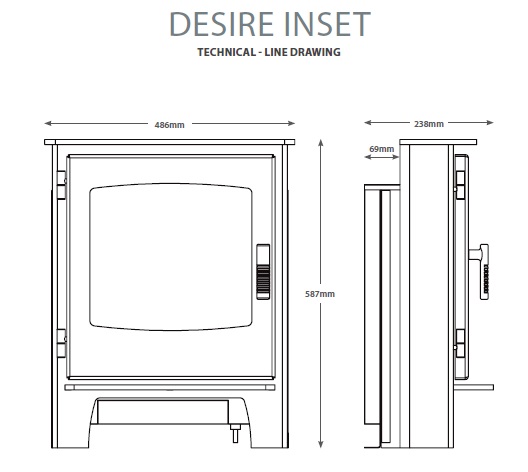 Desire inset dimensions