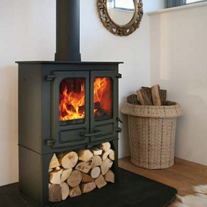 Lincsfire 5 310mm Straight Length of Flue Pipe Chimney for Wood Log Burning Multifuel Stove 